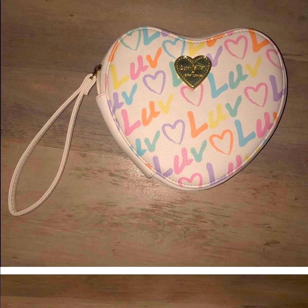 Luv Betsy by Betsey Johnson.￼ Heart wristlet